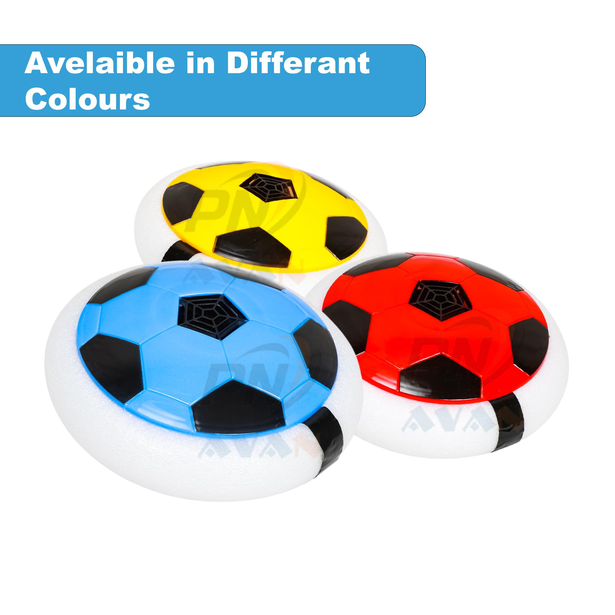 PN AVAN Hover Football Indoor Electric Floating Balls Smart Air Football | Fun Game for Kids Toys for Boys and Girls Birthday Gift ( Rechargeable C Type pin Blue ) 1