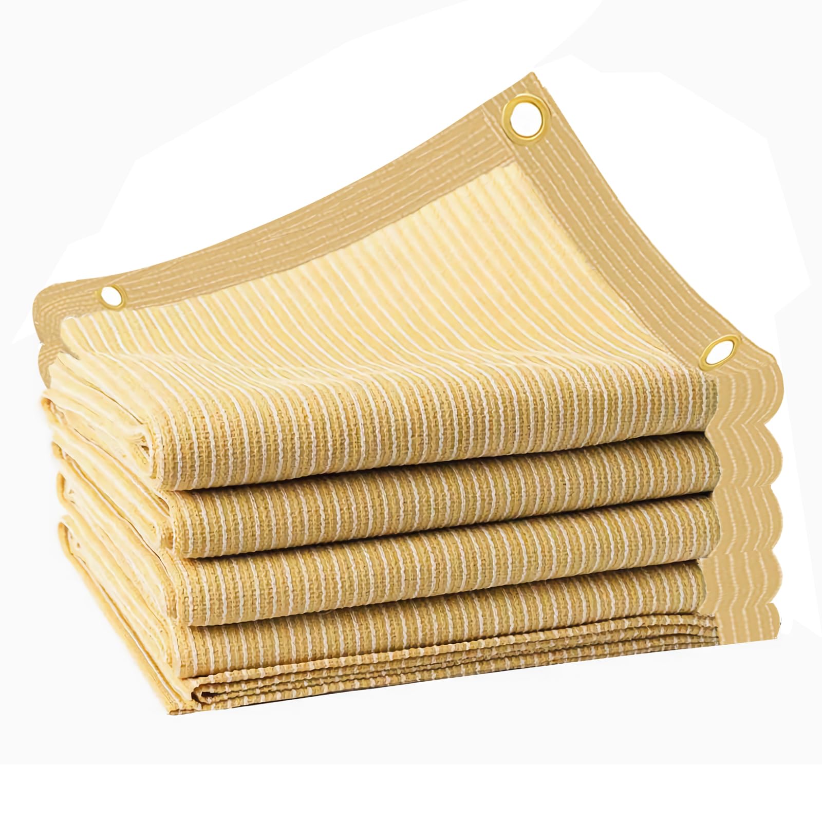 MEANCHEN 90% 10x10ft Sun Shade Cloth for Outdoor Deck Backyard Patio Garden Shade Fabric Privacy Screen Pergola Shade Cover Canopy Beige