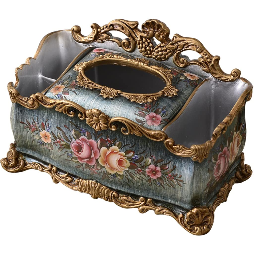 Boîte de tissu européenne et ornements de rangement haut de gamme pour salon