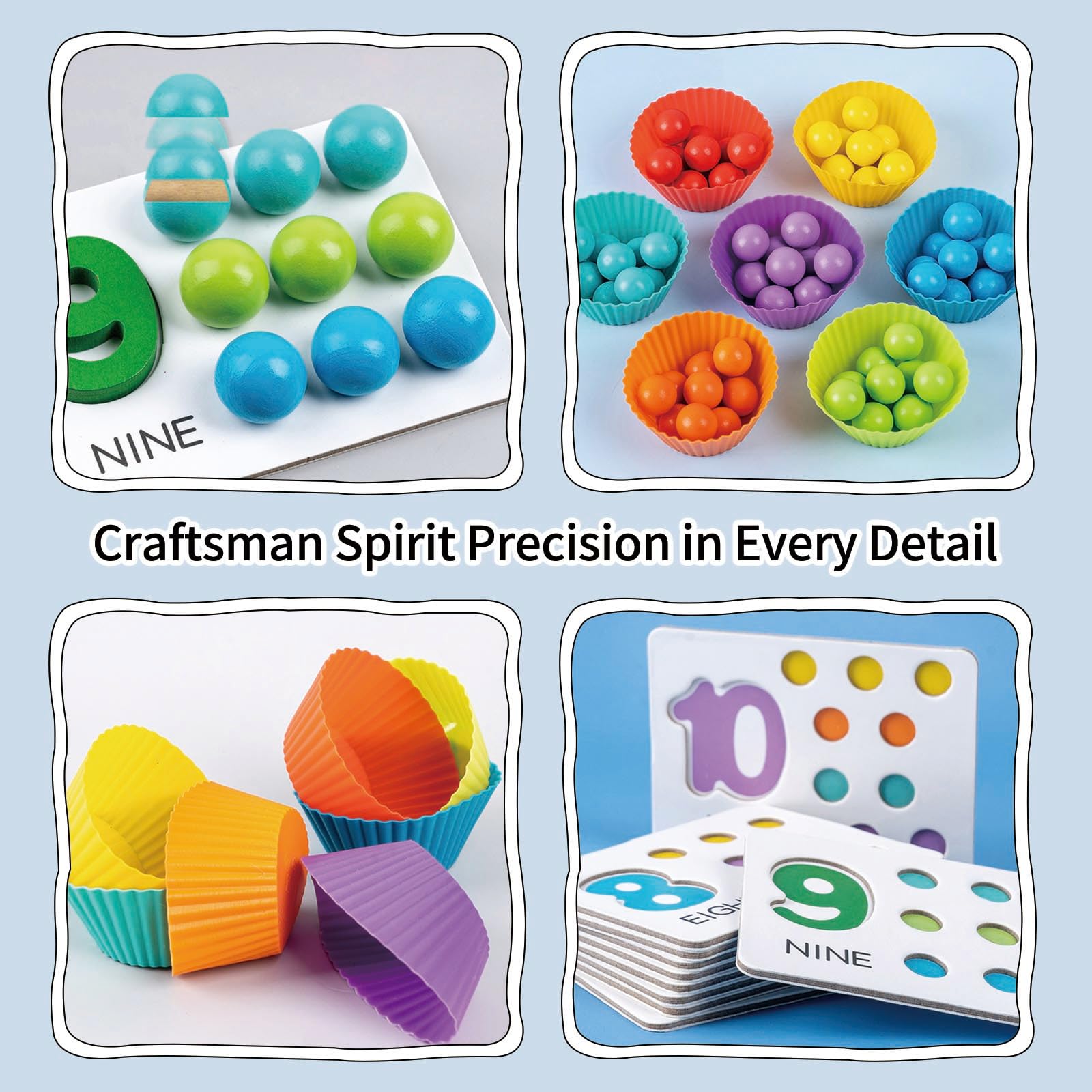 KUKUTrue® Montessori Toy for 3 4 5 Years, Number Toy, Educational Toys, Motor Skill Toys, Hand-Eye Coordination - Image 3