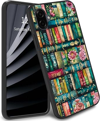 Library Flowers Phone Case for Samsung Galaxy A07 4G, Slim TPU Case Soft Gel Rubber Bumper Full Body Protection Phone Cover for Galaxy A07 4G