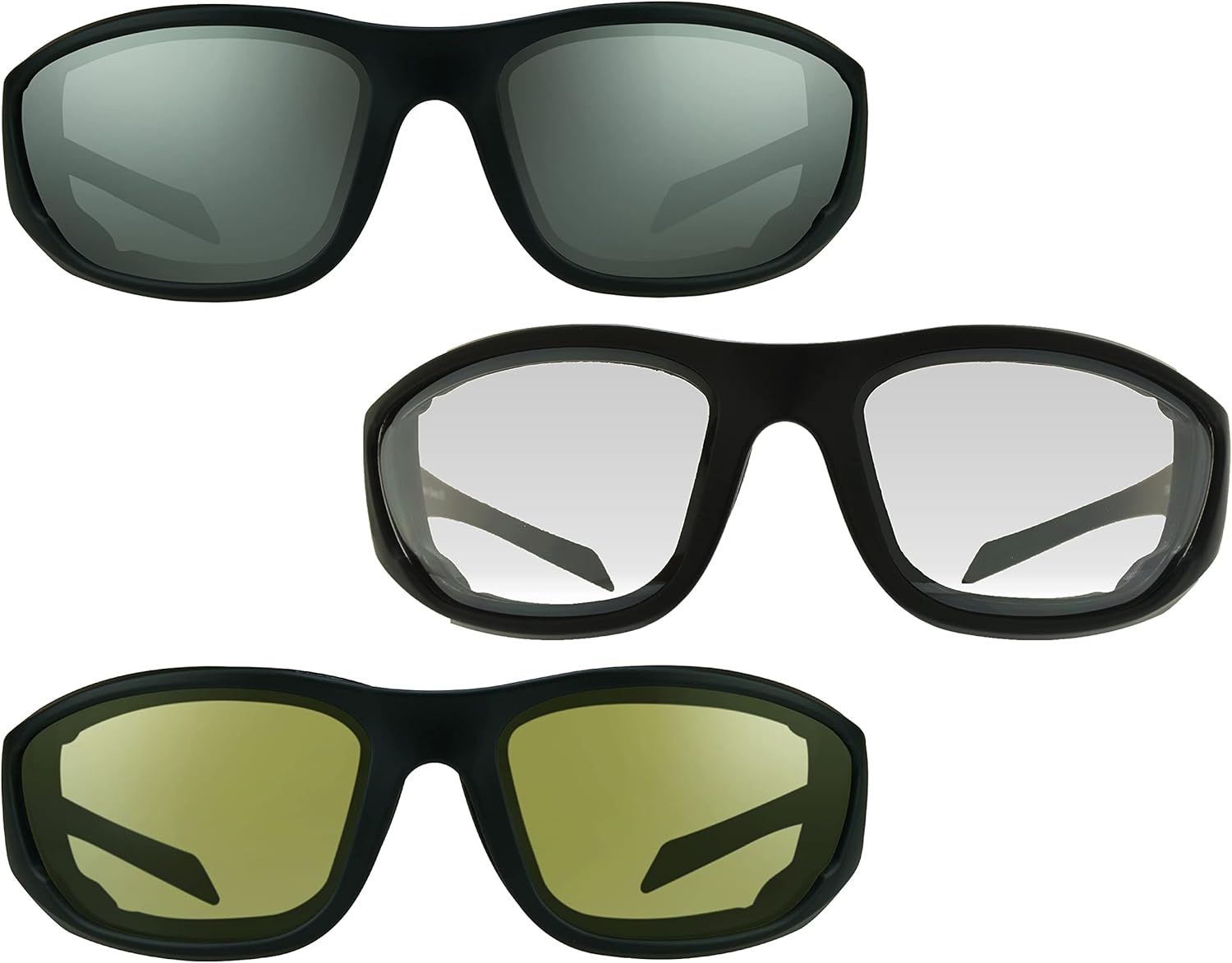 Bikershades Motorcycle Sunglass Biker Goggles Foam Cushion Padded Wind Proof Ski Snowboard Cycling Men Big Tall Large XLarge