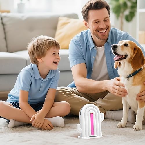 Miniatura 7 de Ambientador para el hogar, paquete de 2, 2 recargas, aroma a melocotón, eliminador de olores, hasta 120 días, ambientador en forma de cactus para