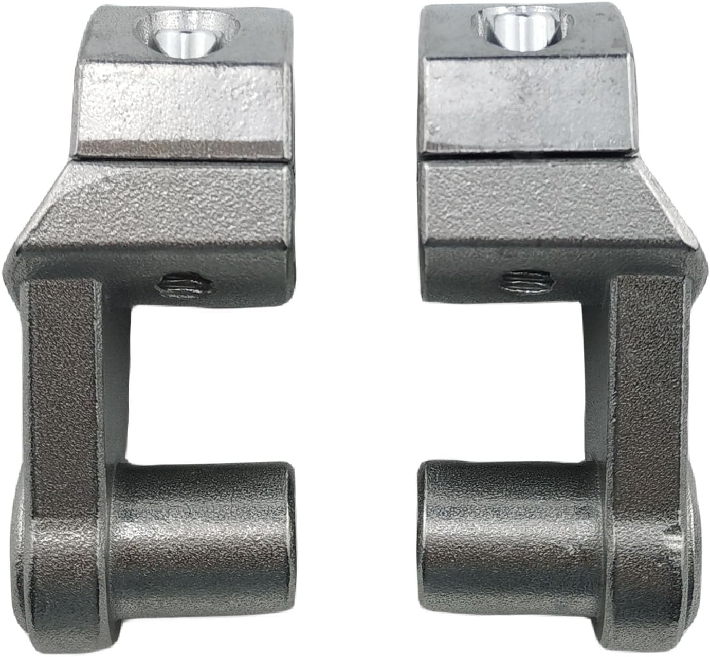 2 Inch Pivot Handlebar Risers - Universal Motorcycle Handlebar Rises Aluminum Alloy Handlebar Clamp Riser for 7/8" 22mm and 1-1/8" 28mm (Silver - 2 Pack)