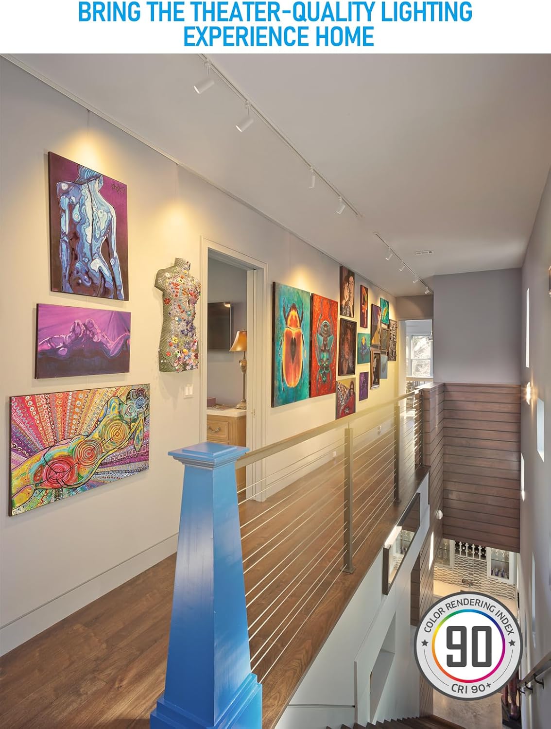 LEONLITE LED Track Lighting Heads Bundle H Track Monopoint Canopy, 8-Pack 8.5W H Type Track Light, 2700K, White & 4-Pack 120V, for H Type Track Lighting System, White