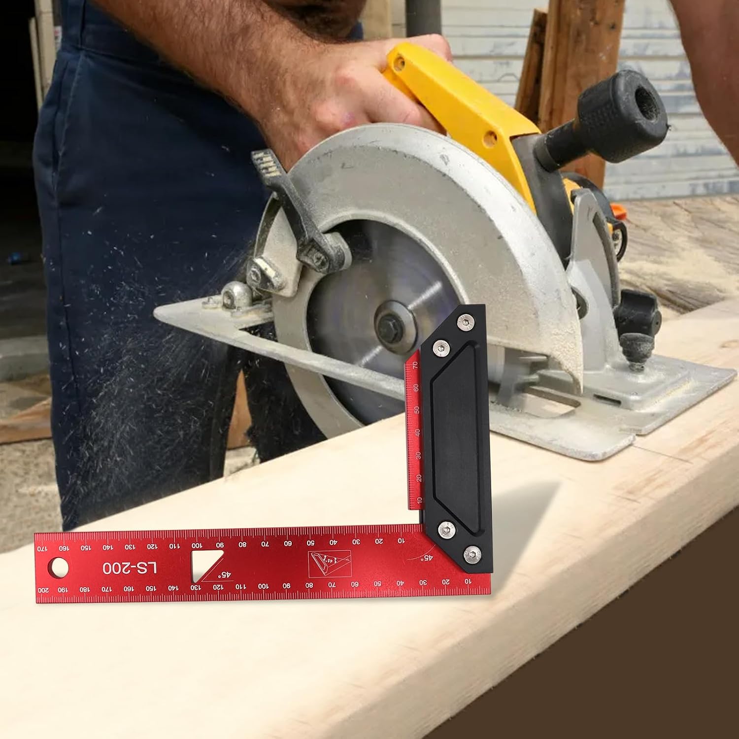 Carpenter Square, L Shape for Multi Angle Measuring Ruler, Combination Framing Square Carpenter Square Set for Measuring, Drawing, Woodworking, Right Angle Ruler, Framing Tools(150mm)