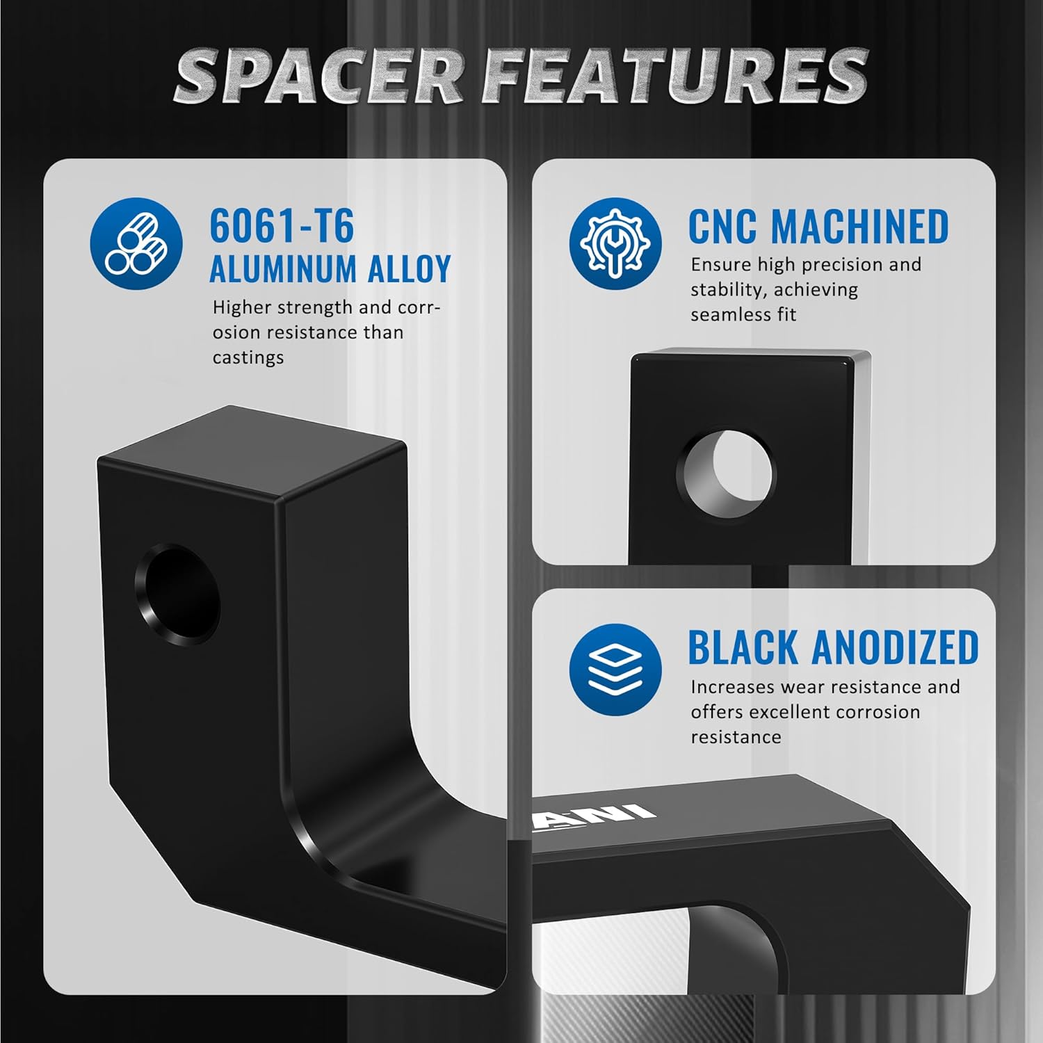 2 Inch Front End Leveling Lift Kit for 2007-2024 Silverado 1500 Avalanche Suburban Tahoe, Suspension Spring Strut Lift Spacers Compatible with 2007-2024 Sierra 1500 Yukon, 2 Pack