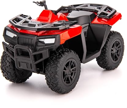 RMZ City 136 ATV Off Road Vehicle Model Car, Diecast Pull Back Beach Motorcycle Toy Car for Kids Boy Girl, Car Model Collection and Decoration, Red