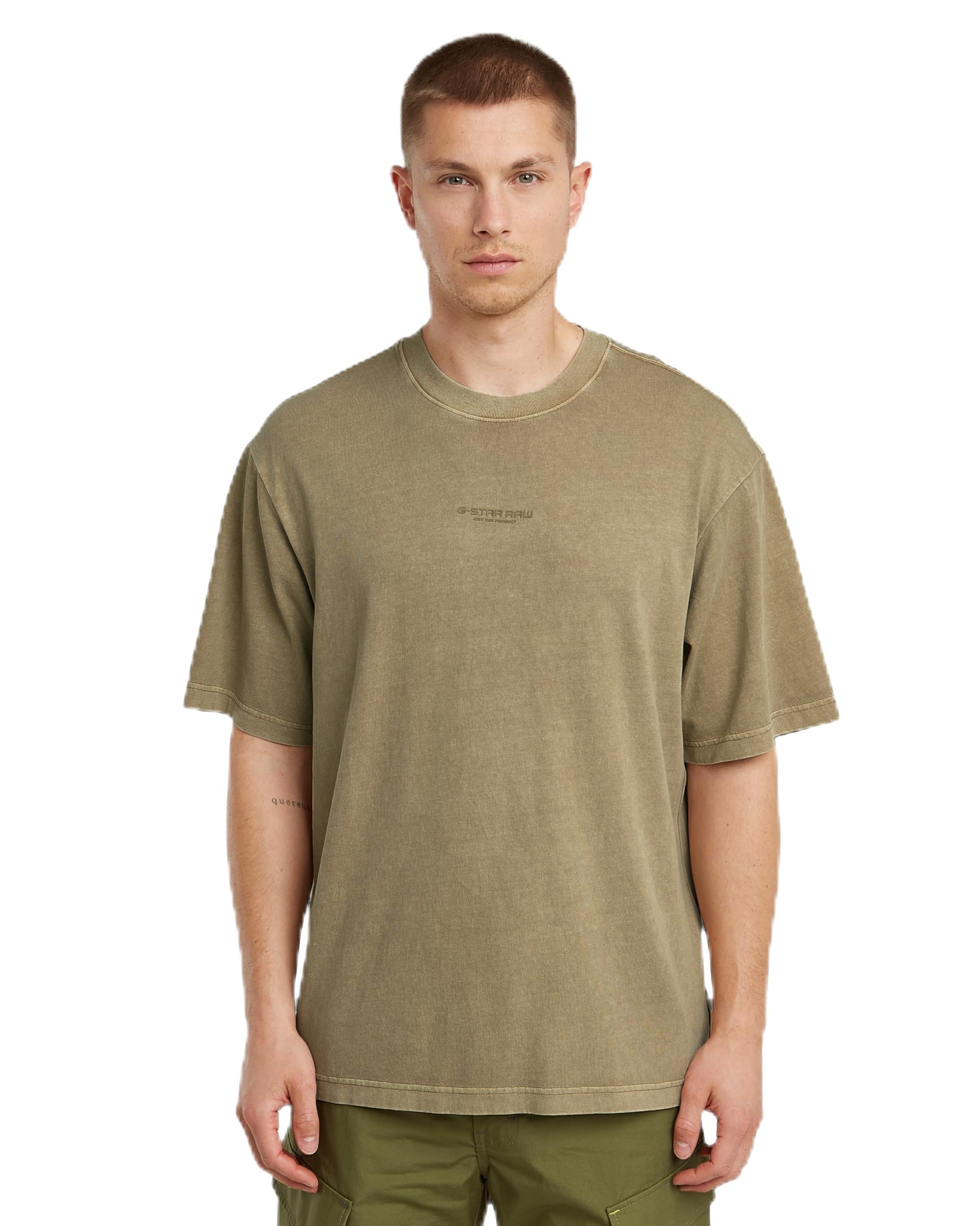 G-STAR Men's Center Chest Boxy T-Shirt, Beige (Safari Gd D24780-c756-c805), S