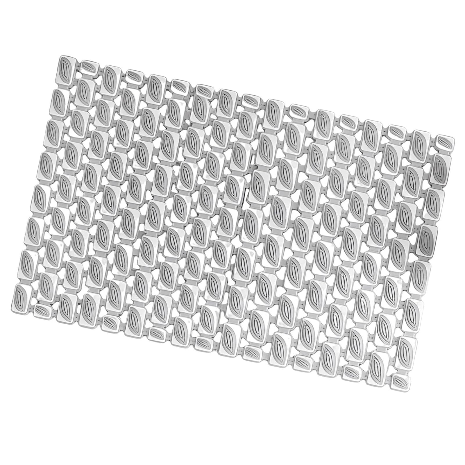 Alfombrilla de ducha de TPE gris de 36x16 pulgadas lavable para bañera