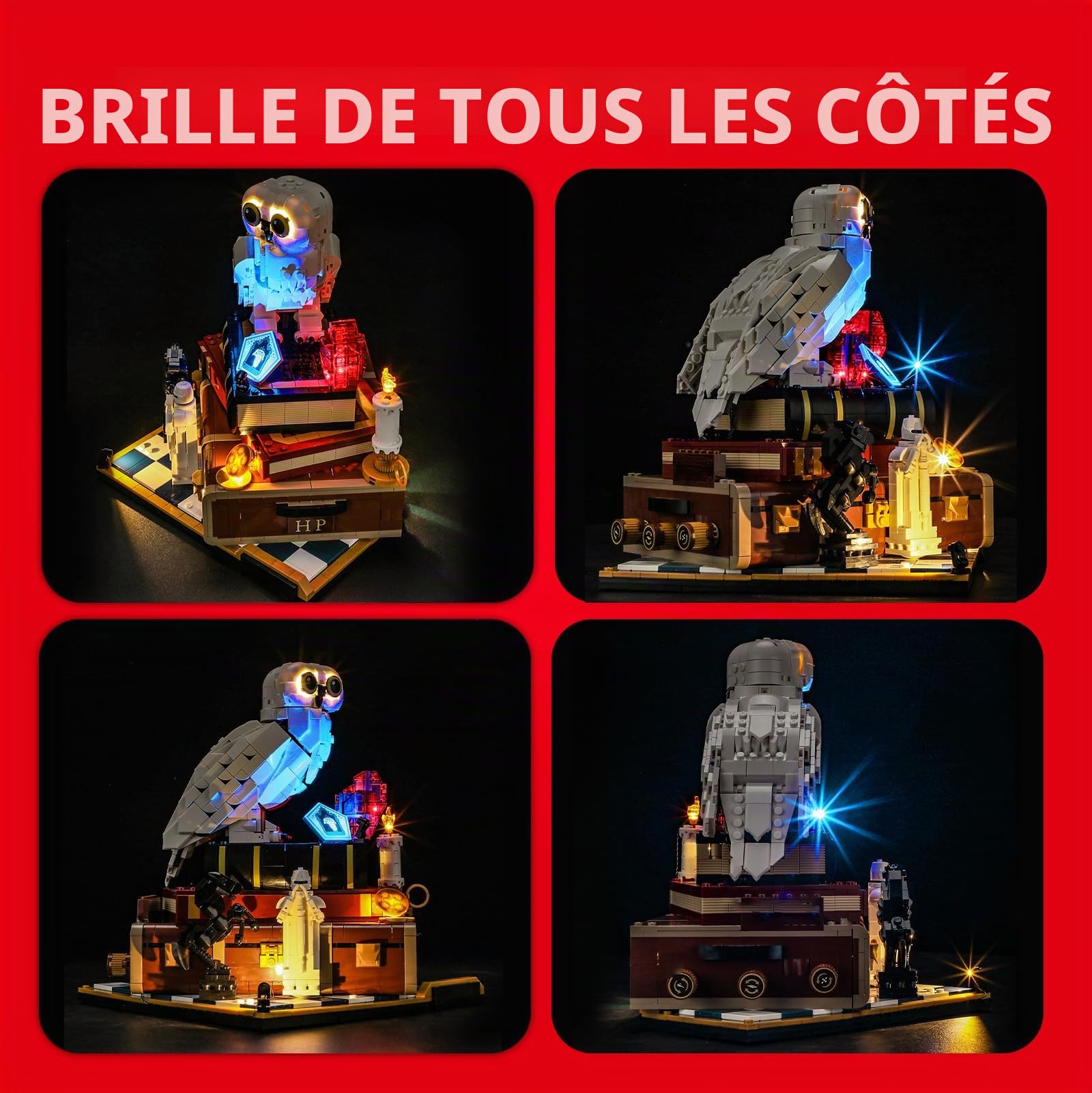BRIKSMAX Kit d’éclairage à led pour LEGO 76466 L’école des sorciers – Édition collector - Compatible with Lego Harry Potter Blocs de construction Modèle- Pas inclure l’ensemble Lego