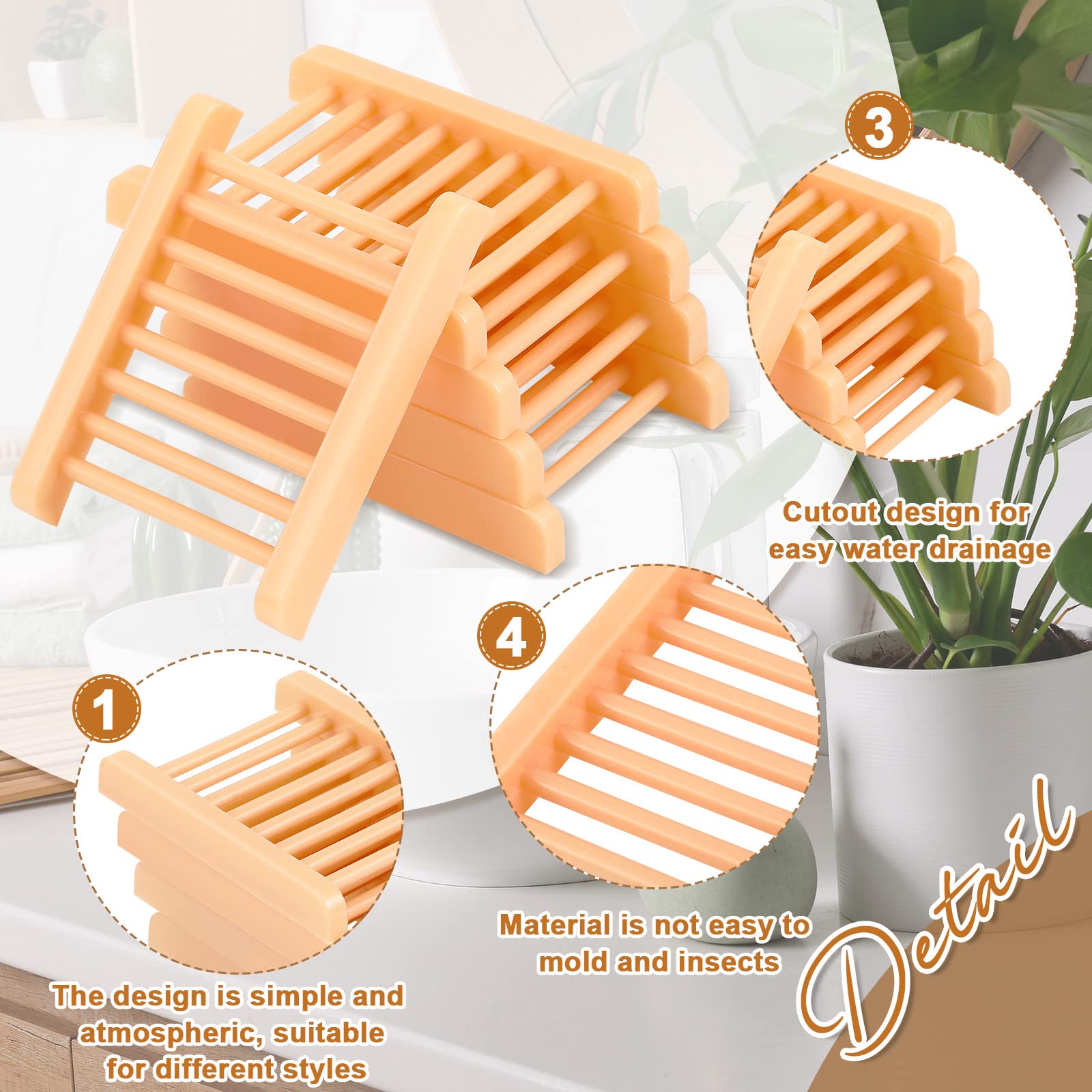 100 Pcs Soap Saver Soap Holder Soap Savers for Bar Soap Plastic Soap Tray Bulk Plastic Hand Craft Soap Case Rectangular for Soap Molds Soap Making Supplies Shower Bathtub Shower Dish Accessories