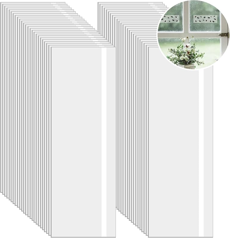 GeeRic 50 db átlátszó légycsapda csík, vízálló légy ragasztó csapda, diszkrét rovarcsapda