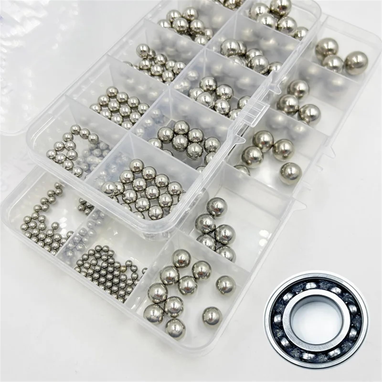 Kugellagerkugeln für Fahrräder 520/400/150 Stück hochpräzise 304-Edelstahlkugeln for Kugellager, Stahlperle, Fahrrad, glatt, solide Kugel-Set für Lenkrollen(400pcs 3-12mm)