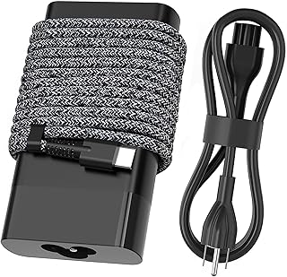 2023 New Slim HP 65W USB C Laptop Charger Replacement for HP Spectre-X360-EliteBook-Chromebook-ProBook-Envy-Pavilion- Elite x2 3PN48AA#ABA Fast Charging Type C Slim Travel Power Adapter