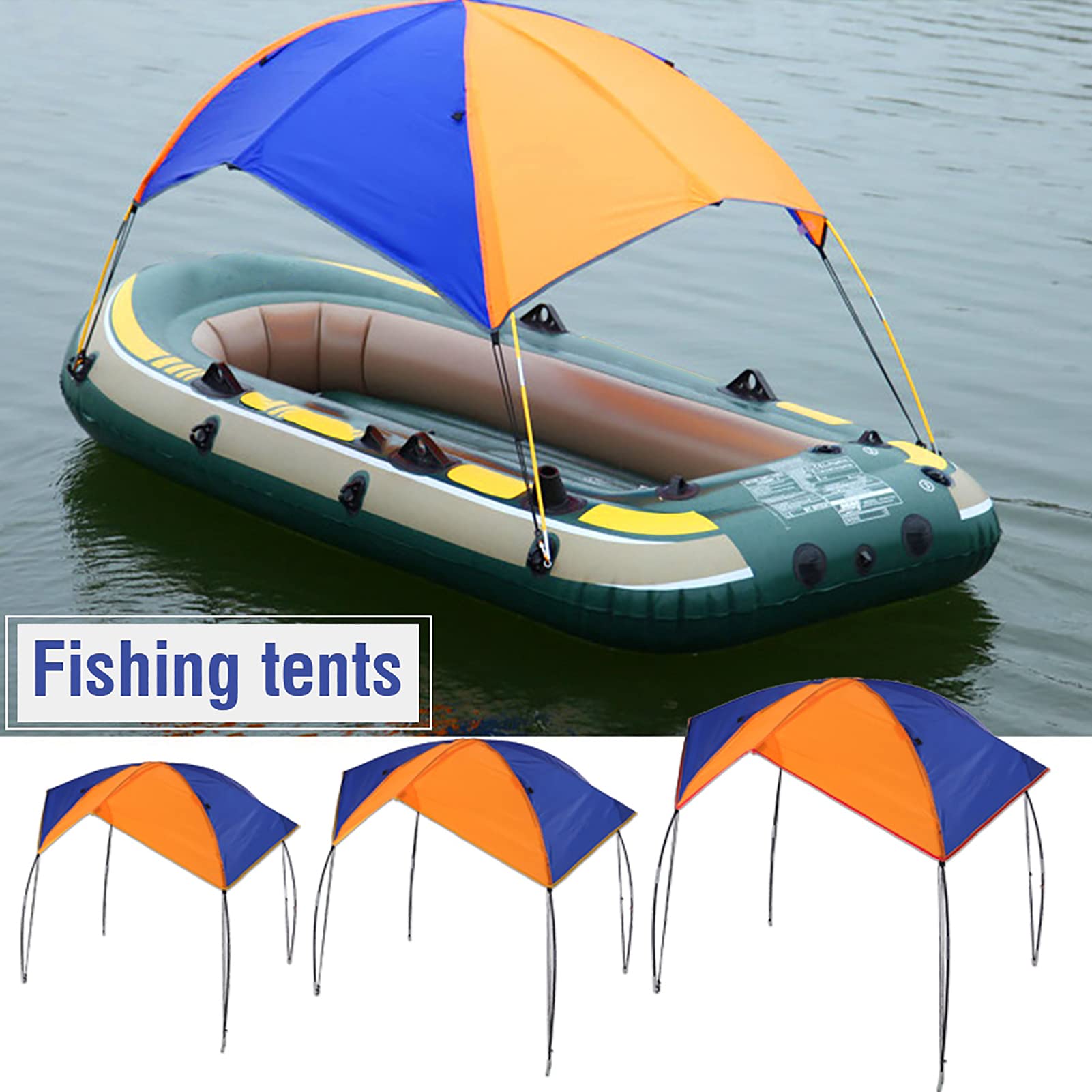 VGEBY 2-4 Persone Riparo da Sole per Barca, Tenda da Sole per Barca a Vela Gonfiabile Tenda da Pesca Tenda da Sole per Pesca in Barca Picnic Campeggio