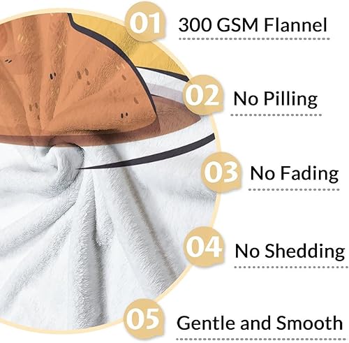 Miniatura 4 de Lindas mantas de regalo, 40 x 50 pulgadas, mantas de café de dibujos animados para niñas y niños, mantas de franela de felpa suave y cálida para