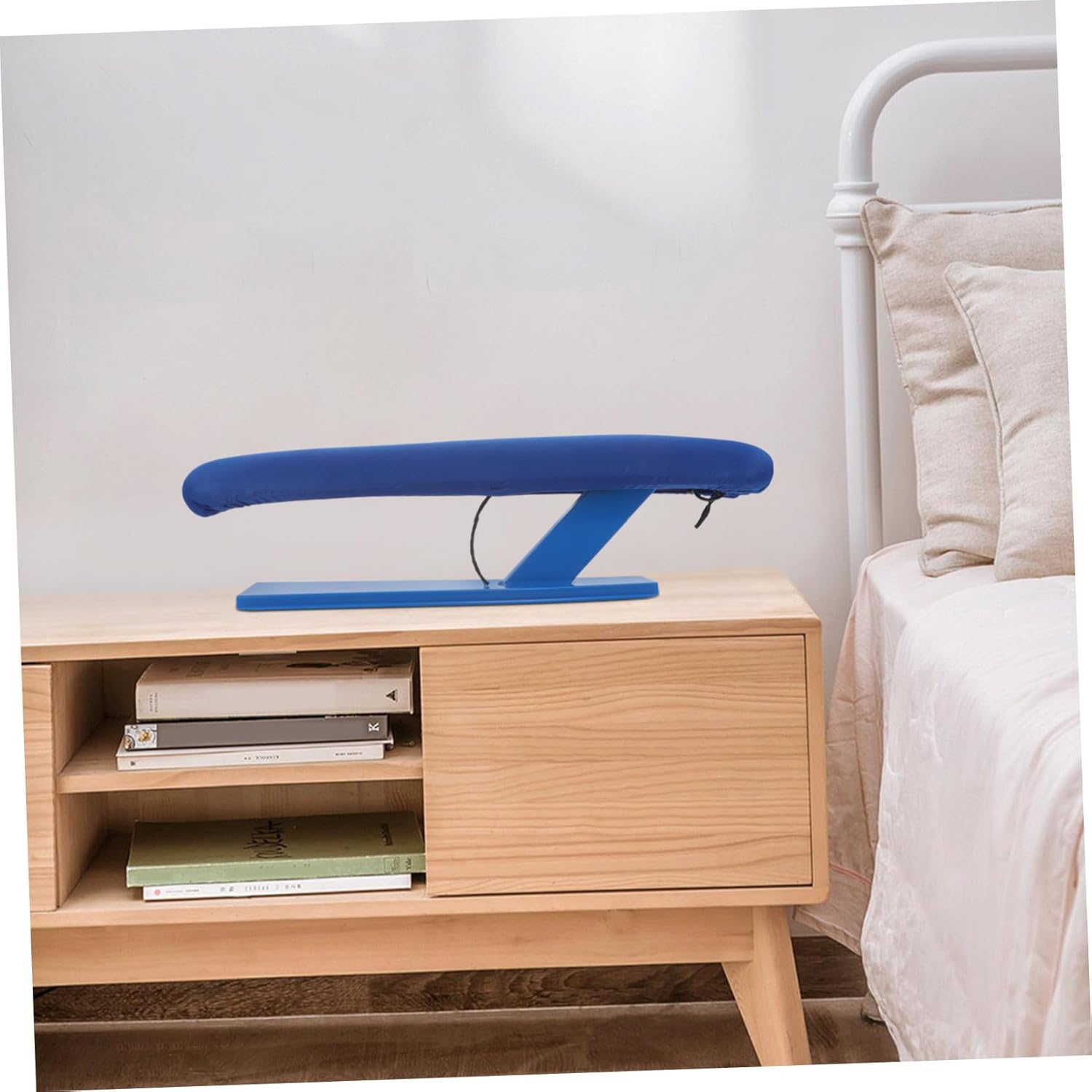 Long Tabletop Ironing Board with Thick Padded Sleeve Wooden Frame Space-Saving Design for Home Use High Temperature Resistant Fabric for Shirts Pants Skirts