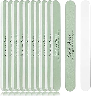 Sawvolker Nail Shiny Buffer Block Kit,10pcs Shine Nail Buffer Polishing Blocks for Natural Acrylic Nails Polisher Fingernail Buffer Buffing Nail Shine File Natural Nail Care Tool 600 3000 Grit