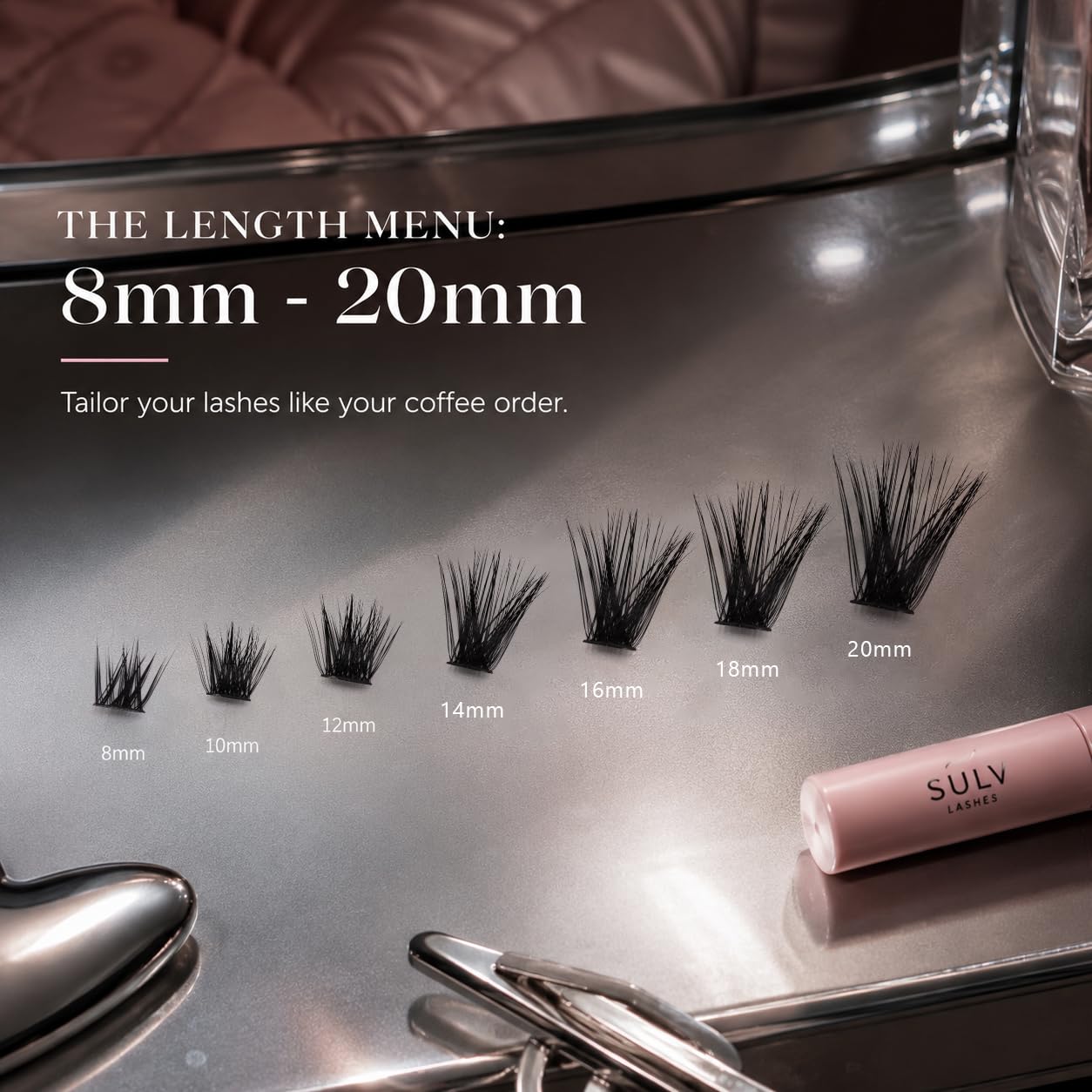 SULV Lash Clusters Kit Manga Eyelash Clusters Extensions Wispy Spiky Fairy Individual Lashes Natural D Curl Fluffy Cluster Eyelash Extensions DIY at Home 280PCS.