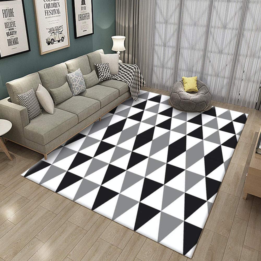 Tapis antidérapant pour le salon géométrique moderne 160x230 grand format sécurisé
