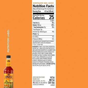 مزيج مشروب ماري الدموي المحمل ، جاهز للاستخدام ، زجاجة 1 لتر ( 33.8 Fl Oz ) ، عبوة من 3