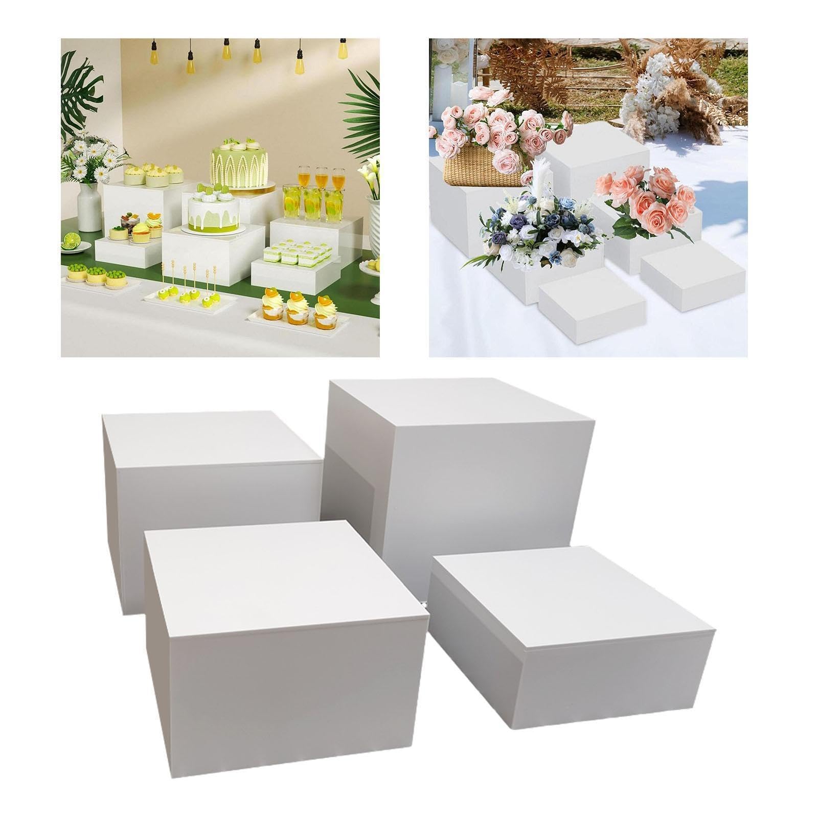 Alzate per buffet, decorazioni in acrilico, tavolo da buffet, espositore Per unico per caramelle con fondo cavo per ospitare eventi, alzate ad incastro, decorazioni, organizzatori, figure.