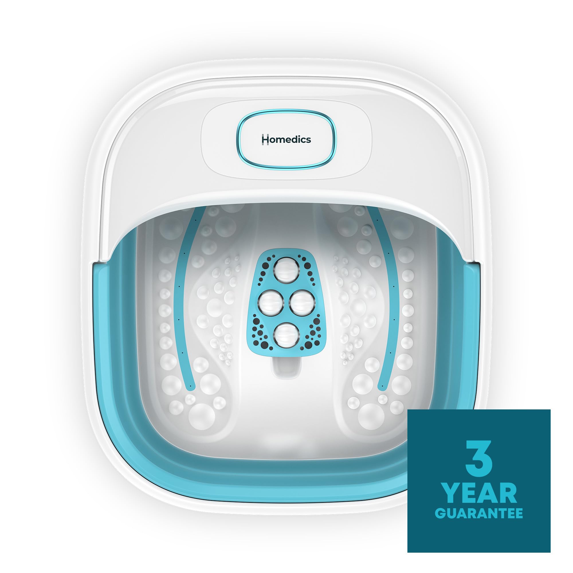 Homedics FootSpa Massaggiante Pieghevole per Piedi con Bolle e HeatKeep | Vasca da Bagno per Piedi, Tecnologia HeatKeep, Spa per Donne e Uomini
