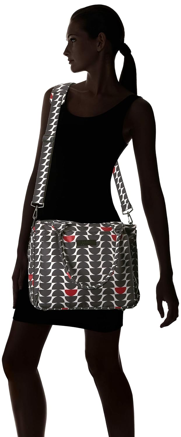 JuJuBe Be Classy Structured Multi-Functional Diaper Bag/Purse, Onyx Collection - Black Widow