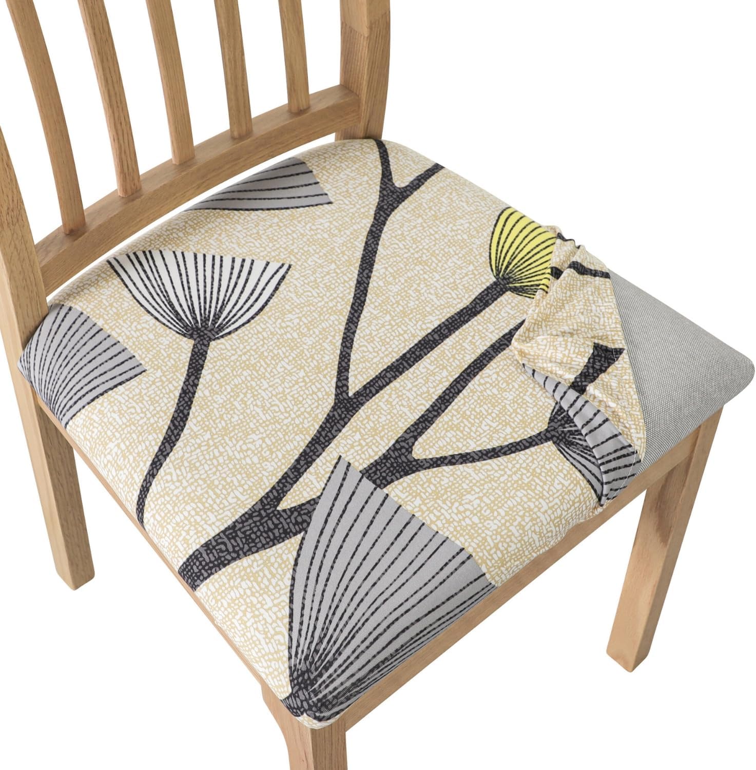 SPRINGRICO Seat Covers for Dining Room Chair Set of 4 Washable Seat Cushion Slipcovers Kitchen Chair Covers (4 Pack, Floral Bloom) 4 PCS Floral Bloom