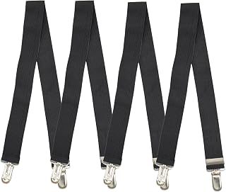Hero's Pride Shirt Stays for Men - Adjustable Shirt Holders for Police, Golfers & Business Professionals - Keep Shirts Tucked & Socks Up - Durable Fasteners - Ideal for Uniform Wear