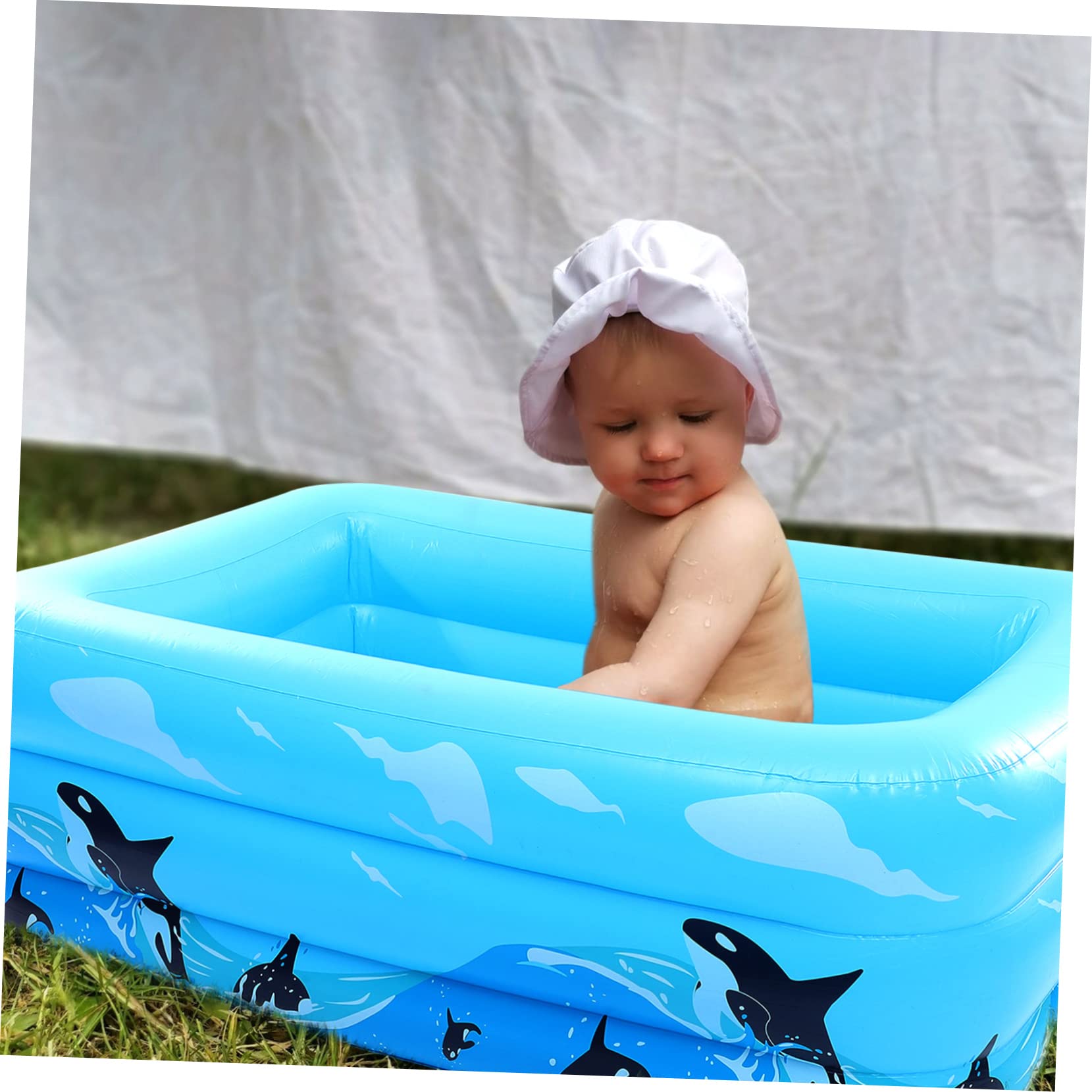 Toyvian Piscina Gonfiabile Per Ragazzo Ragazza Ragazza in Pvc Di Facile Da Gonfiare e Sgonfiare Adatta Per Uso Interno Ed Esterno Divertimento Estivo in Acqua