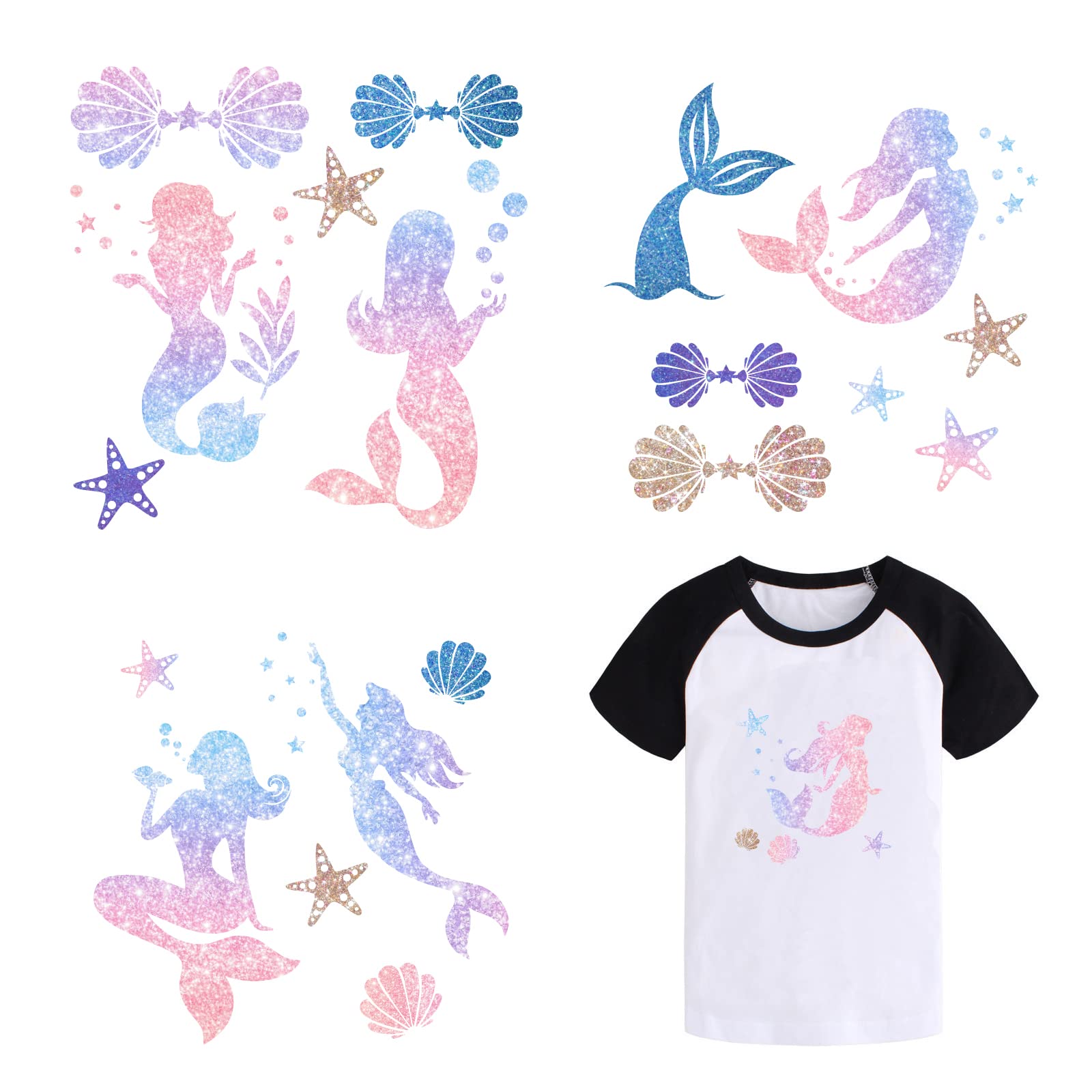 SUPERDANT Bügelbilder-Set – 4 Stück 'Protect Oceans', 25x25 Cm, Waschbar, Für T-Shirts & Taschen