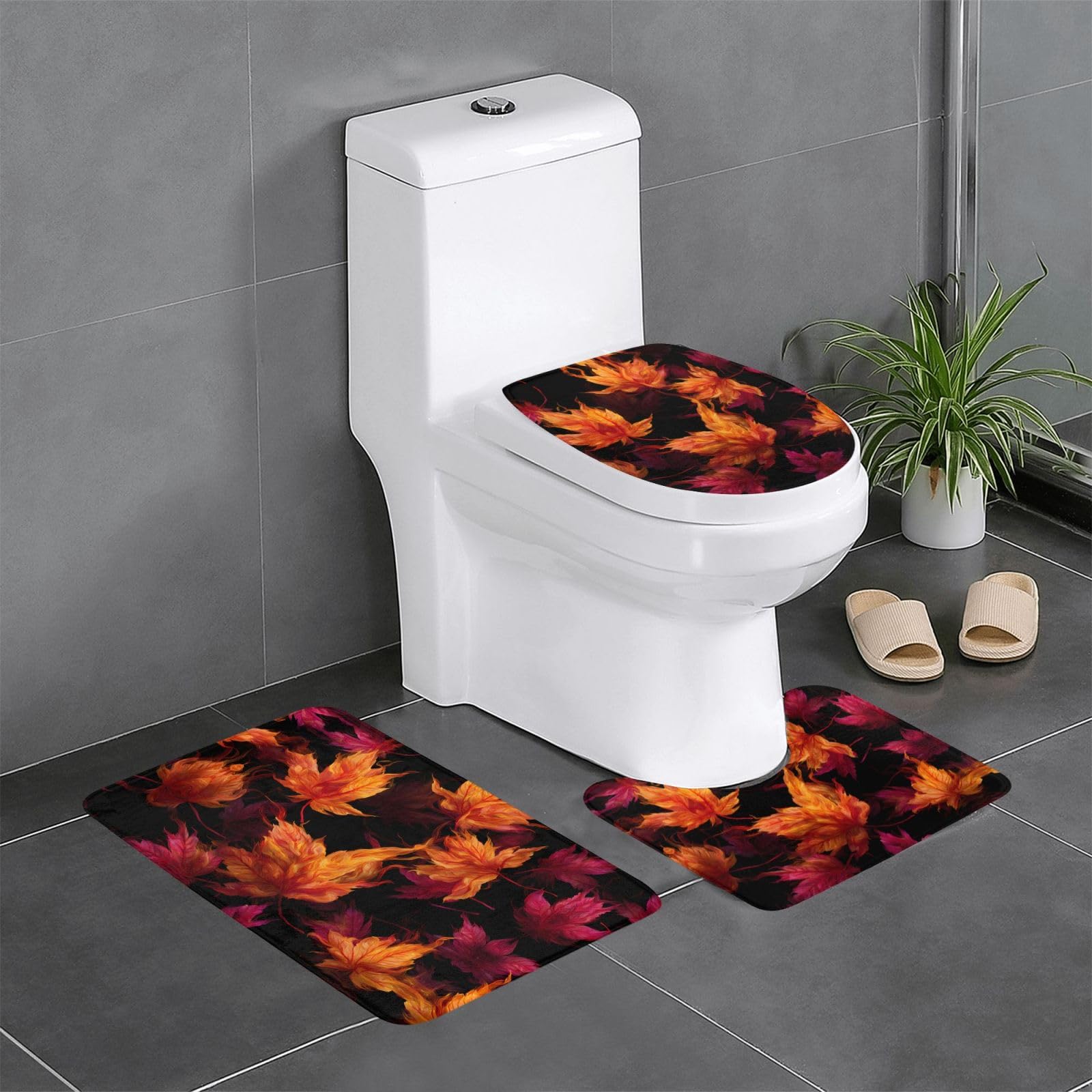 Tapis de salle de bain antidérapants WHJDPP tapis rectangulaire et contour WC en U