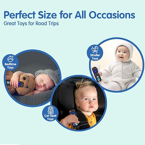 Miniatura 7 de Paquete de 2 juguetes de dentición para bebés de 3 a 36 meses con control remoto para bebés, juguetes de dentición remota para bebés de 0 a 6 meses