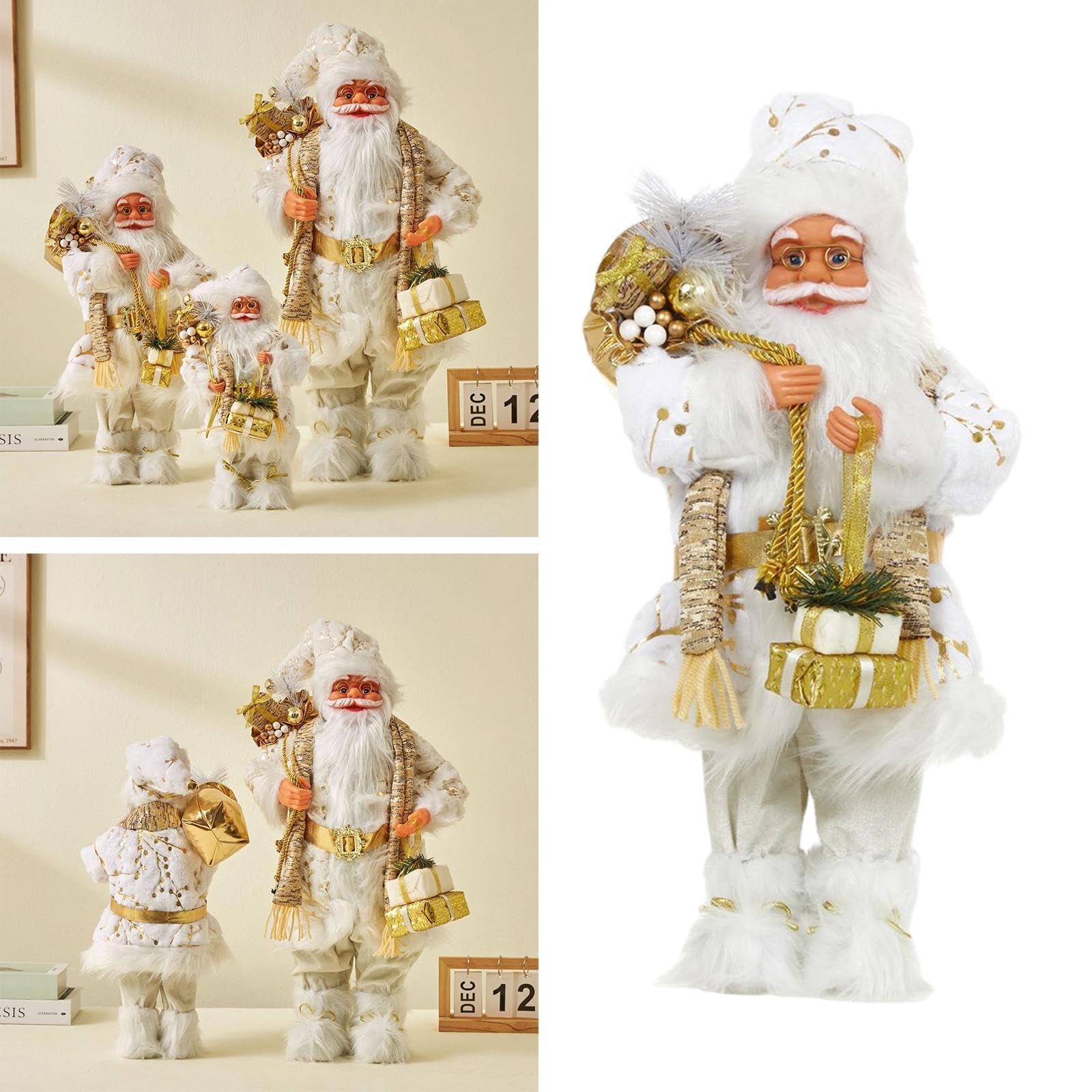 Oshhni Figurine de Père Noël, Décorations de Noël pour Cheminée Intérieure, 45 cm