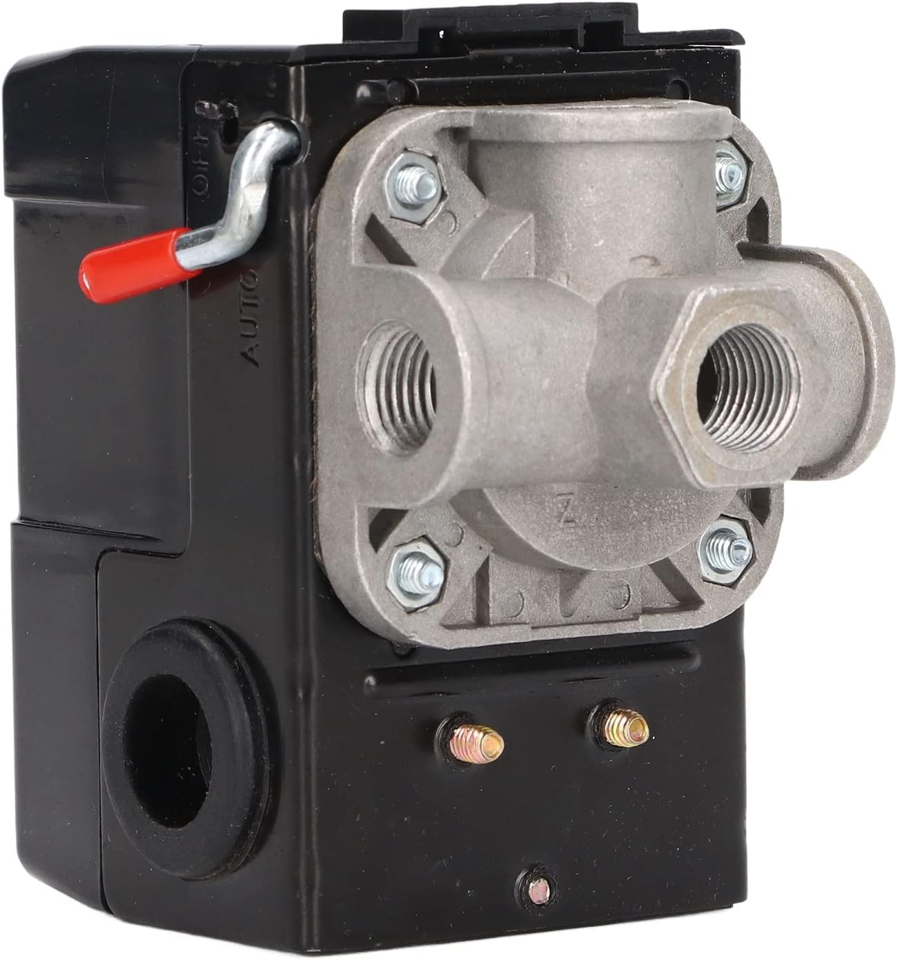 Commutateur Compresseur 220v Tiardey Pressostat Compresseur Air 95-125 Psi 220V 10A | Universel Avec Collecteur 4 Ports Pour Valve Et Manomètre Commutateur Pression
