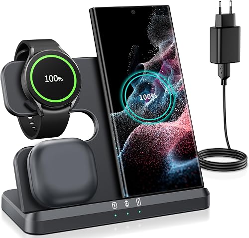 seacosmo Chargeur Induction 3 en 1, Station Charge sans F…