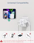 2 Pack European Travel Plug Adapter, International Plug Adapter with 3 Canada Outlets 4 USB Ports (2 USB C Port), Type C Power Adapter for The US to Most of Europe Iceland Spain Italy France Germany