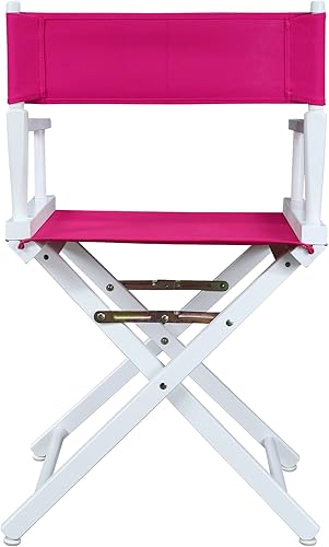 Miniatura 5 de Casual Home 200-01021-30 - Silla de director de 18 in, marco blanco, con lona color magenta, altura clásica