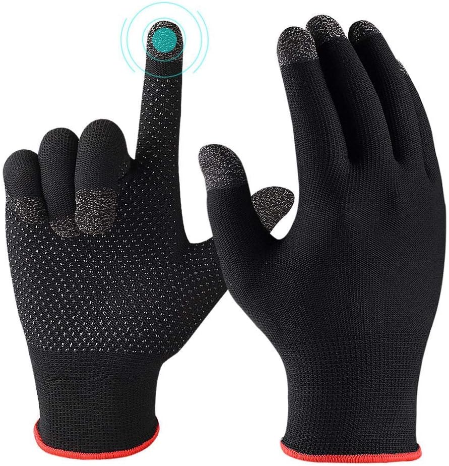 Polyester Gym Workouts Full Hand Gloves For Men Summer Bike Riding,Anti-Sweat Breathable For Gym/Hiking/Cycling/Travelling/Camping/Pubg & Free Fire,Full Finger Gloves-Multipurpose Use,Pack of 1 Pair
