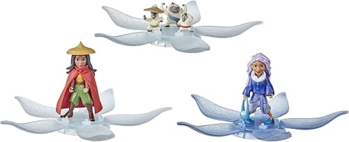 Miniatura 4 de Disney Princess Raya y el último dragón sorpresa caja ciega paquete de 3, 3 muñecas y 6 accesorios, juguete para niños de 3 años en adelante