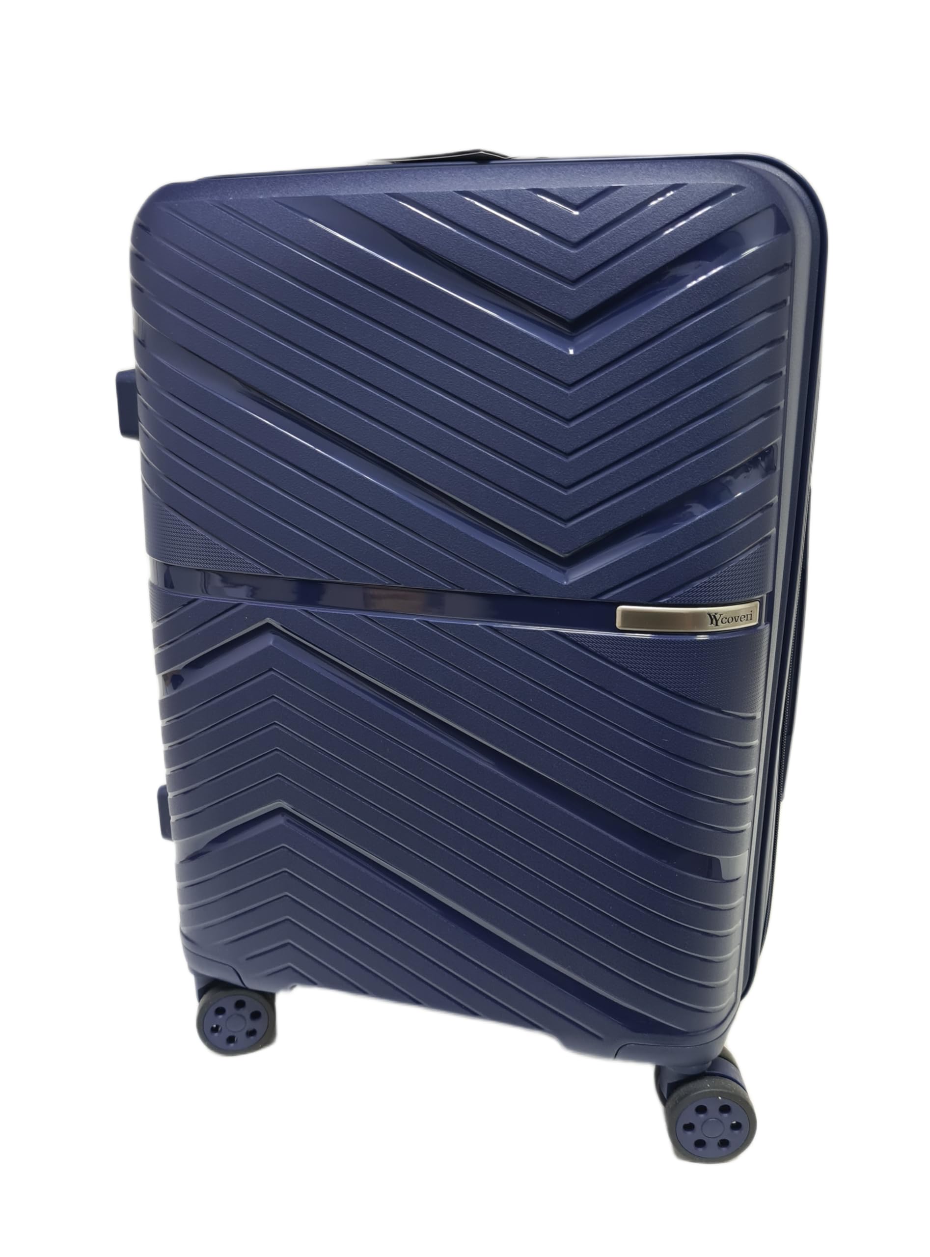 COVERI COLLECTION Trolley Enrico Coveri Bagaglio a Mano 55x39x20 cm 8 Ruote Rigido Espandibile Ryanair EasyJet Blu