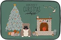 Vista 292 de Caroline's Treasures CK7824DDM - Tapete absorbente para secado de platos con diseño de bulldog inglés, rojo y blanco, para encimera de cocina, 14 x