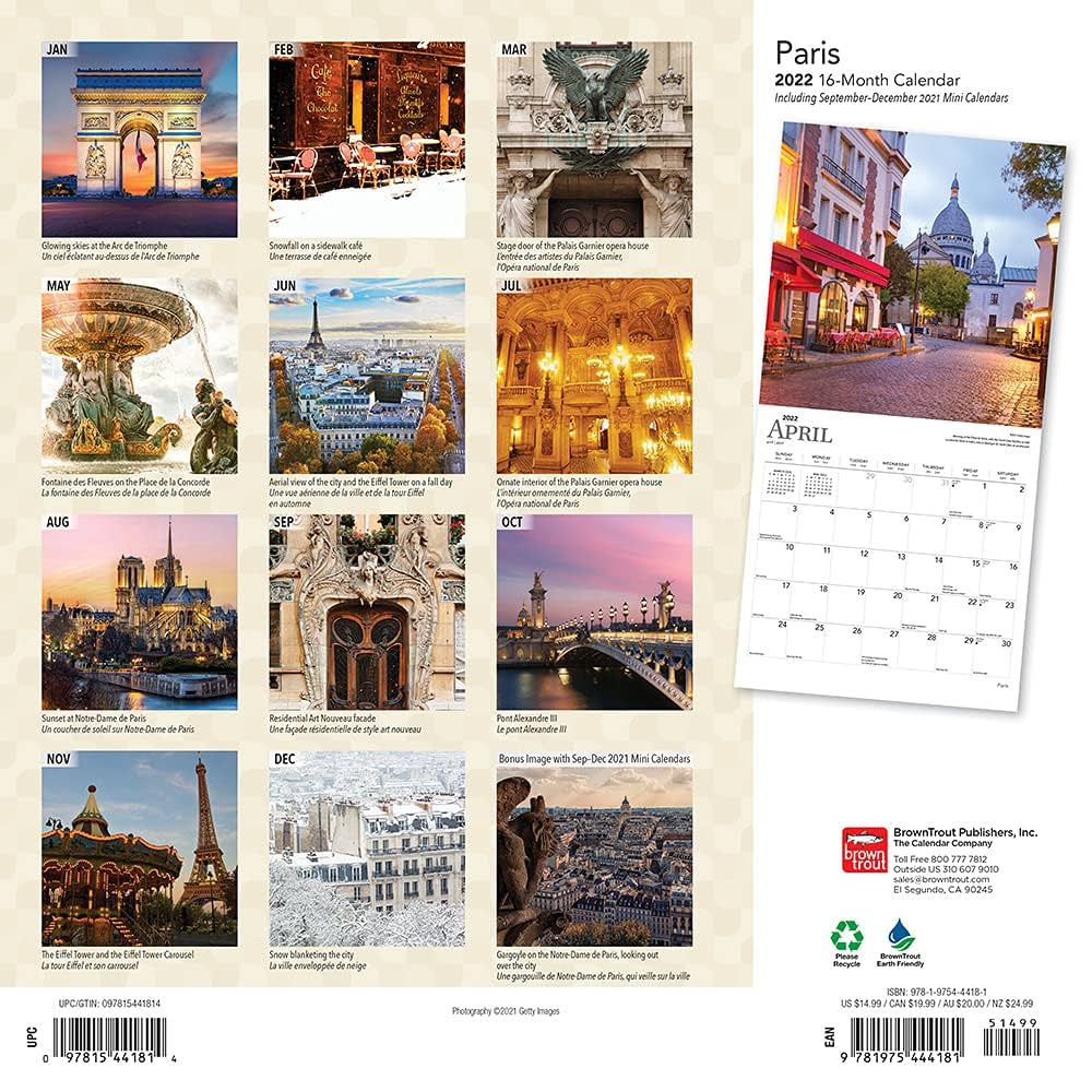 Paris カレンダー 2022 Amazon.co.jp: Paris 2022 Wall Calendar Square (パリ