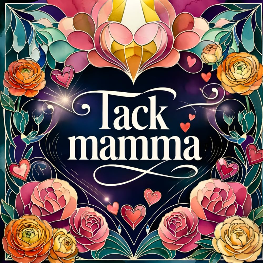 Tack mamma – en gåva från hjärtat: Målarbok med över 40 kärleksfulla motiv att ge bort