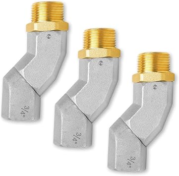3PCS 3/4 Inch NPT Fuel Hose Swivel 360 Rotating Connector for Fuel Nozzle Multi Plane Fuel Plane Swivel