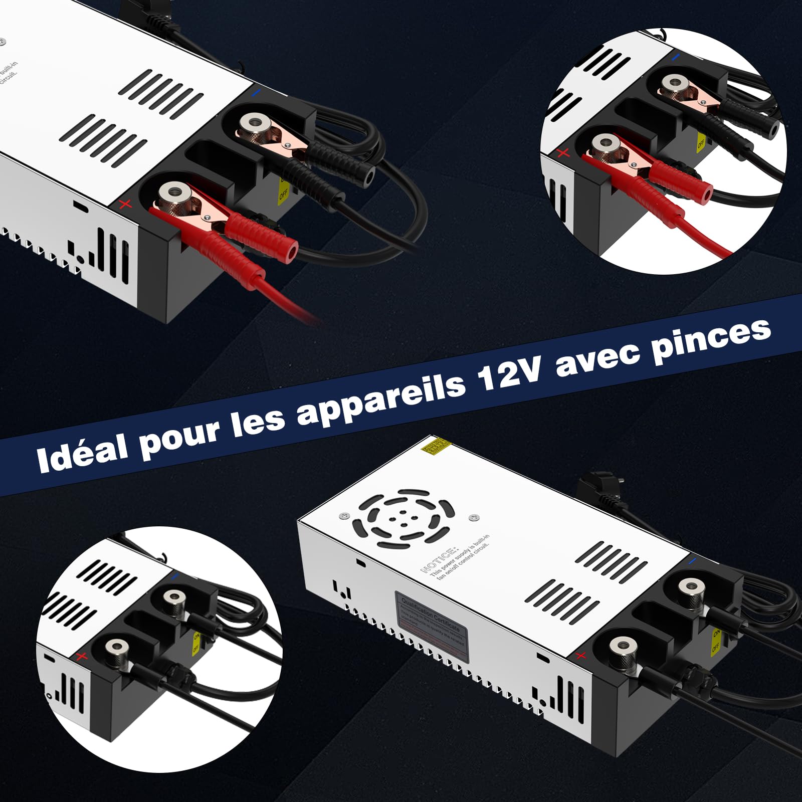 IMAYCC Schaltnetzteil 12V 50A, 600W Transformator 110V AC auf DC Netzteil 12Volt Adapter, 12 Volt Spannungswandler für Standheizung, LED Beleuchtung,Industrieanlagen.