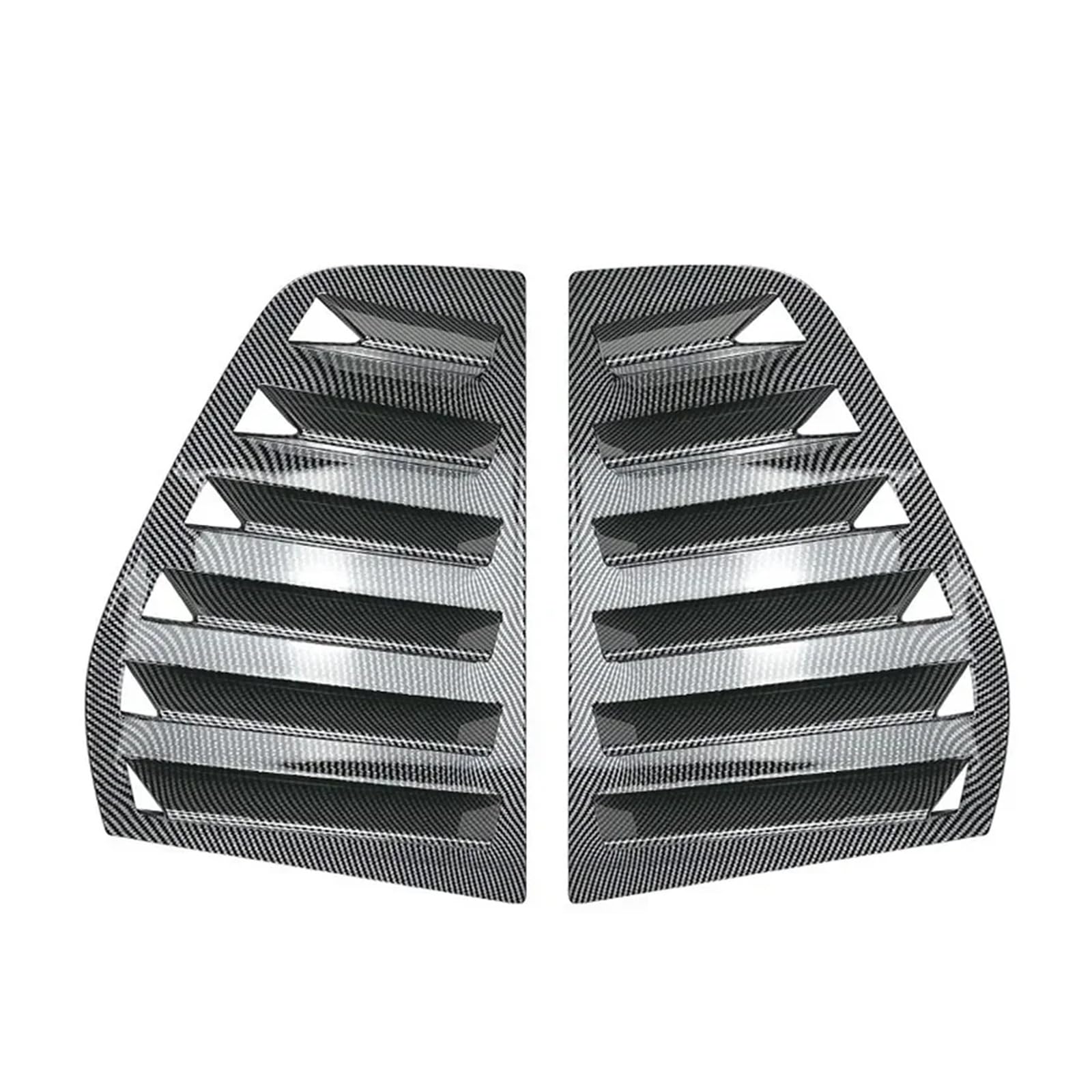 Carbon Look Car Rear Window Louver Side Shutter Cover Trim Sticker Vent Scoop Compatible for VW Compatible for Golf 5 MK5 2004-2008(Carbon Look)