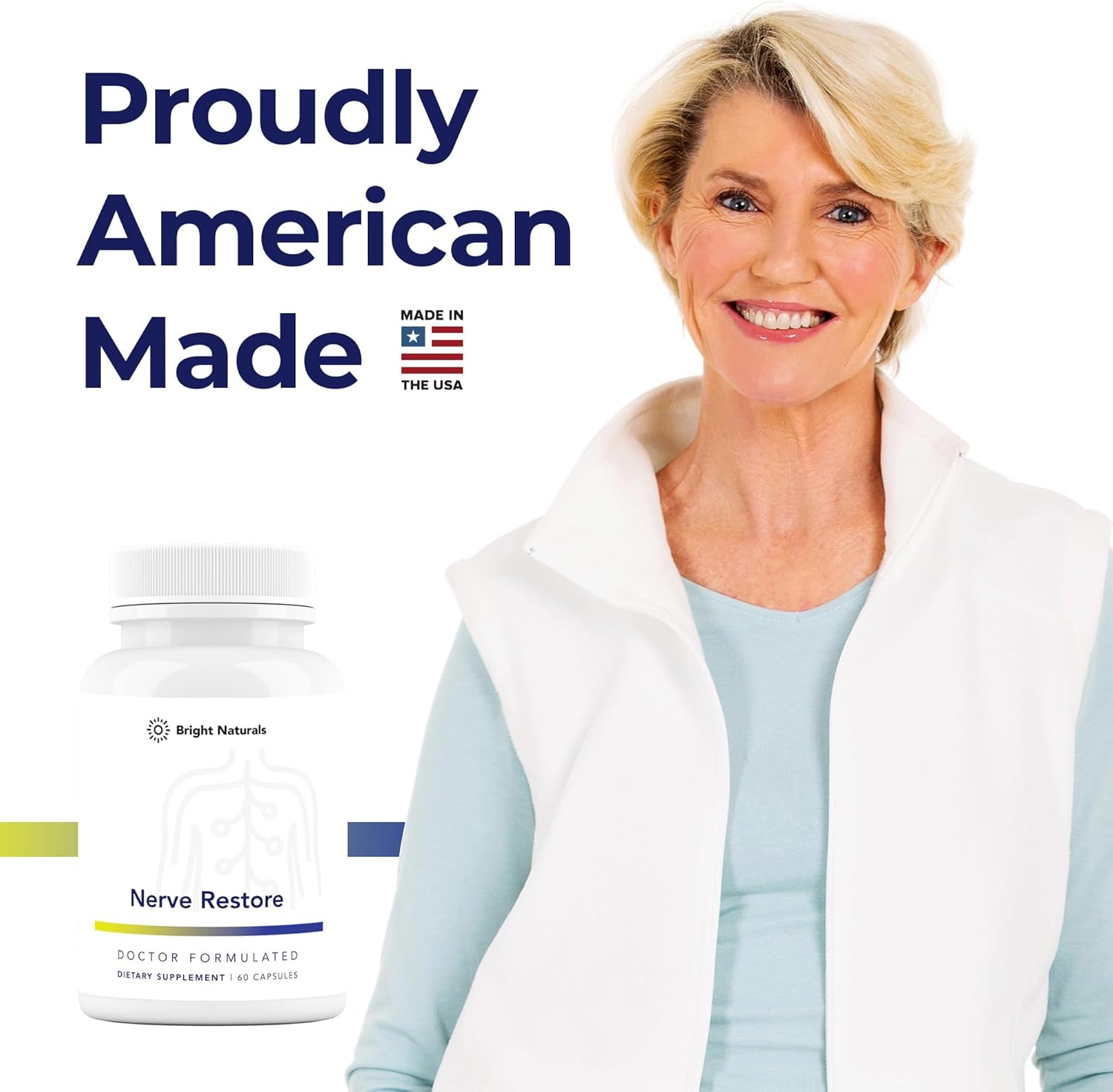 Nerve Restore - Nerve Support Supplement - Includes Pea, White Willow, and B-Vitamin Nerve Support Complex for Advanced Nerve Health Support - Made in The USA, 180 Capsules - Image 8